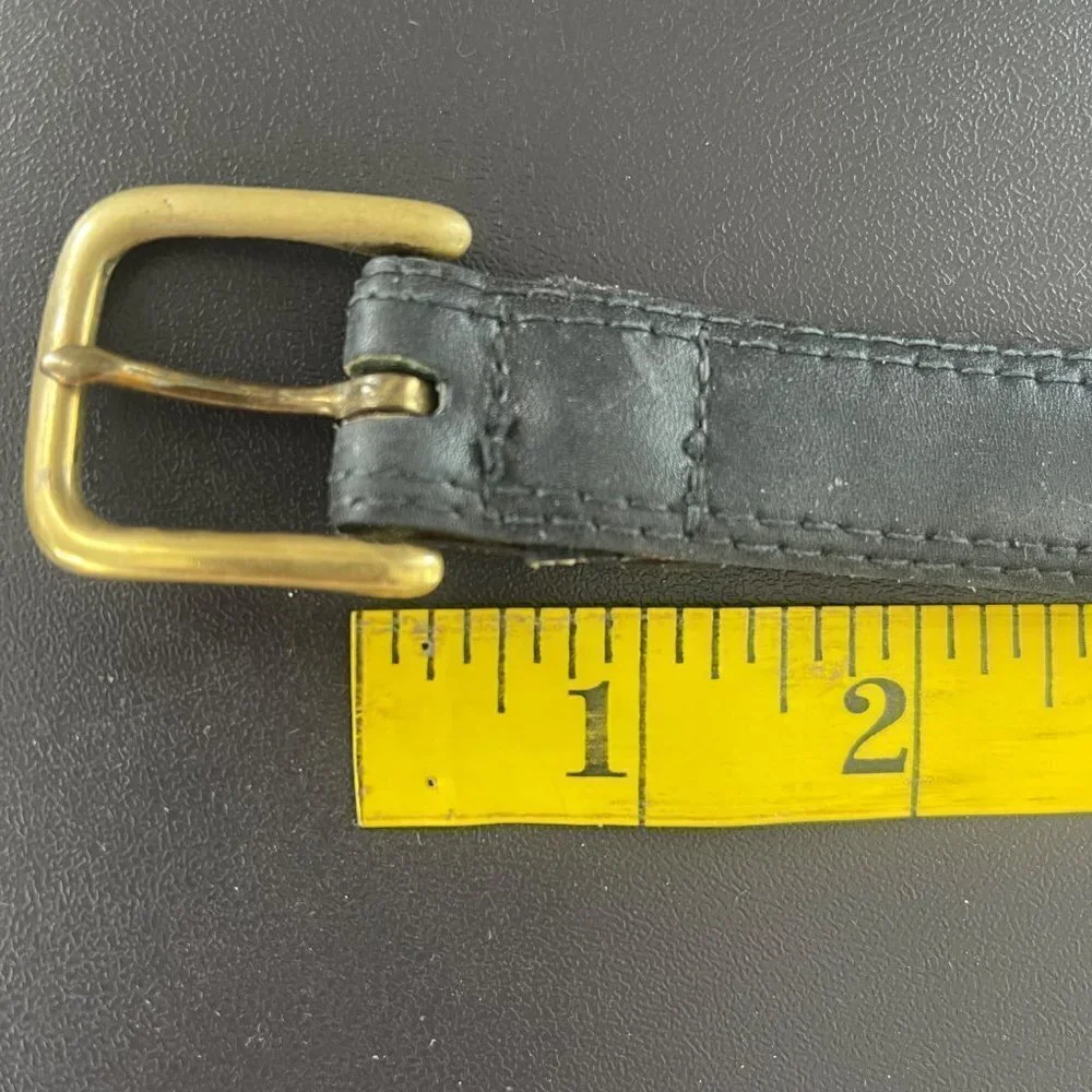 Oleg Cassini Vintage Glove Leather Black Belt Size 38